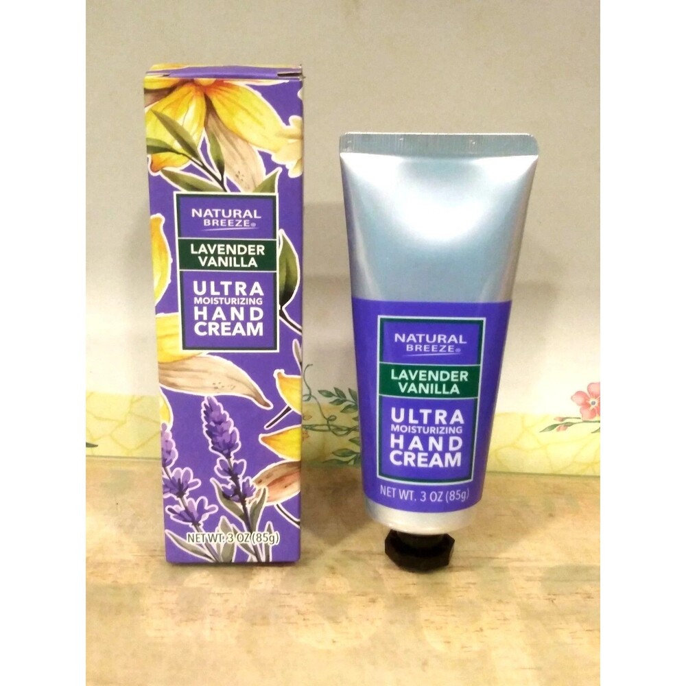 Lavender Vanilla Natural Breeze  Ultra Moisturizing Hand Cream 3 Oz